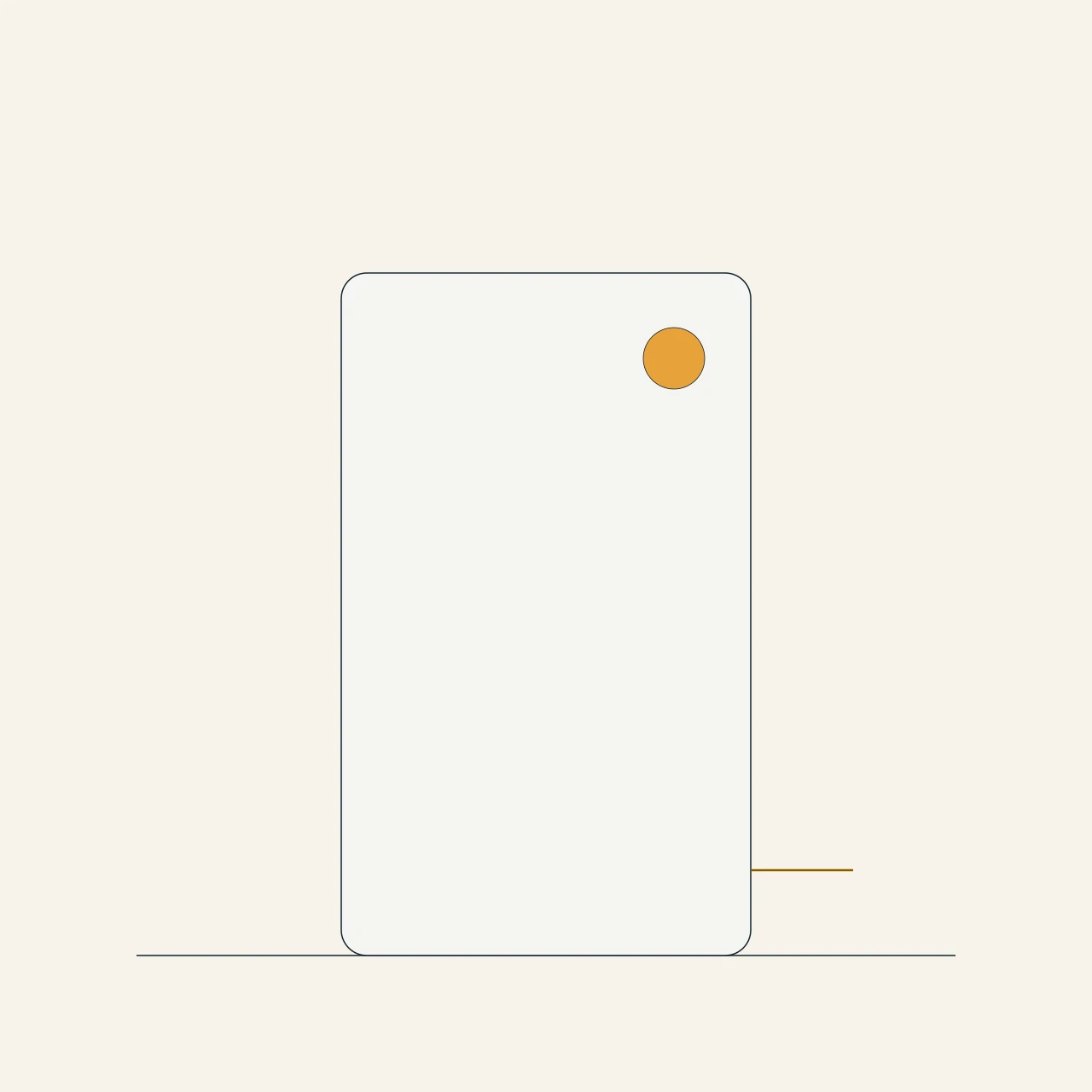 Batteriskåp med en lysdiod